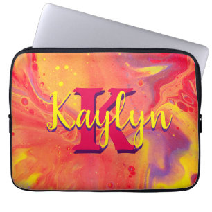 Lila Flusskunst des Wilden Roten Flusses Laptopschutzhülle