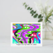 Lila Flusskunst Postkarte (Stehend Vorderseite)