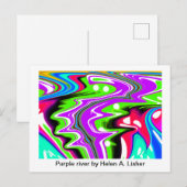 Lila Flusskunst Postkarte (Vorne/Hinten)