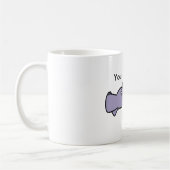 Lila Flusspferd Kaffeetasse (Links)
