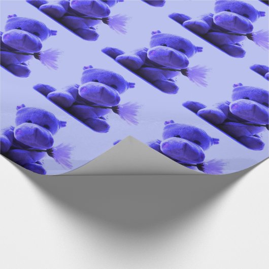 Lila Flusspferdverpackungspapier Geschenkpapier (Ecke)