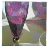 Lila Flutglas mit Schatten Fliese (Vorderseite)