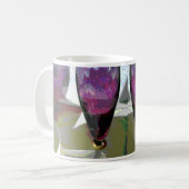 Lila Flutglas mit Schatten Kaffeetasse (Vorderseite Links)