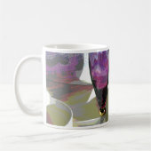Lila Flutglas mit Schatten Kaffeetasse (Links)
