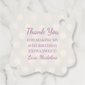 Lila Fohlen und Goldbokeh-Shimmer Geschenkanhänger (Rückseite)