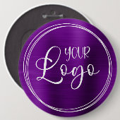 Lila-Foil-Business-Logo Button (Vorne & Hinten)