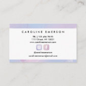 Lila Foil Marble Modern Script Typografy Salon Visitenkarte (Rückseite)