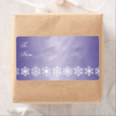 Lila Foil Snowflake Trift Weihnachtsgeschenk Tag (Insitu)