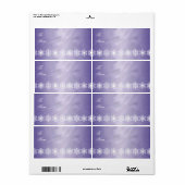 Lila Foil Snowflake Trift Weihnachtsgeschenk Tag (Vorne)