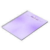 Lila-Foil-Typografie-Notebook Notizblock (Linke Seite)