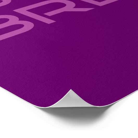 Lila Fokus glauben Atmen Poster (Ecke)