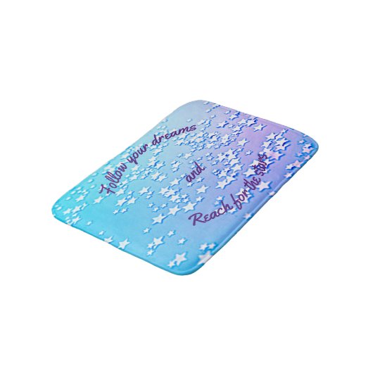 Lila folgen Sie Ihren Träumen und erreichen Sie di Badematte (Schrägansicht)