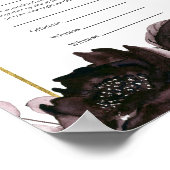 Lila Foliage Floral Boho Handfastzertifikat Poster (Ecke)