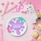 Lila Folie Pappteller (Party)