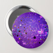 Lila Folienhintergrund mit Sternen Button (Vorne & Hinten)