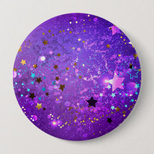Lila Folienhintergrund mit Sternen Button