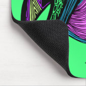 Lila Folk Art Rooster Mousepad (Ecke)