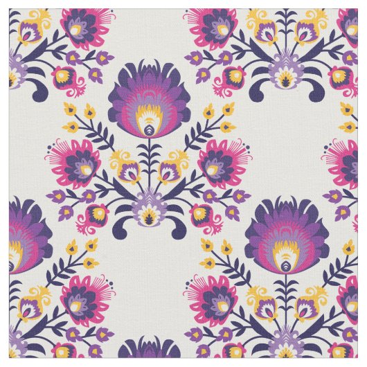 Lila Folklore-Zusammensetzung 2 Stoff (Nahaufnahme)