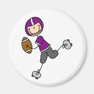 Lila Football Player Magnet
