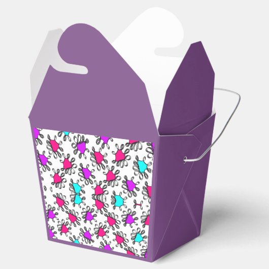 lila Formatmuster Geschenkschachtel (Geöffnet)