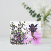 Lila Föte mit Hummingvögeln Postkarte 2 (Stehend Vorderseite)