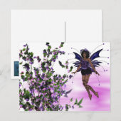 Lila Föte mit Hummingvögeln Postkarte 2 (Vorne/Hinten)