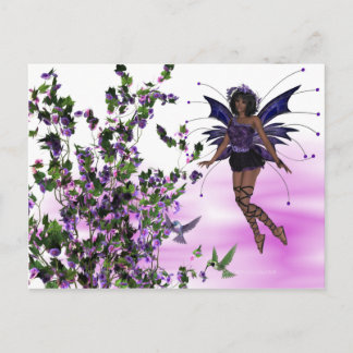 Lila Föte mit Hummingvögeln Postkarte 2