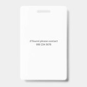 Lila Foto & 2 Logos Mitarbeiter-ID Ausweis (Rückseite)