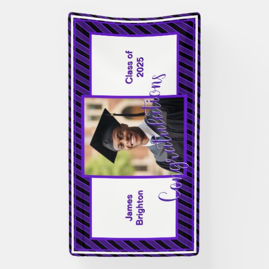 Lila Foto Abschluss Banner (Vertikal)