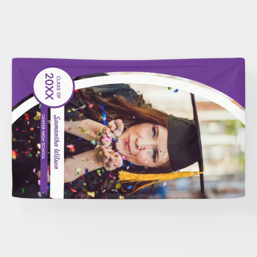 Lila Foto-Abschluss Banner (Horizontal)