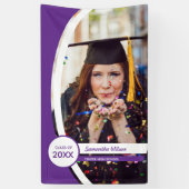 Lila Foto-Abschluss Banner (Vertikal)