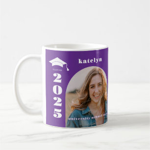 Lila Foto Abschluss Kaffeetasse