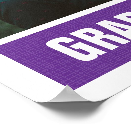 Lila Foto Abschluss Poster (Ecke)