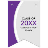 Lila Foto-Abschluss Wimpelkette (Erste Fahne)