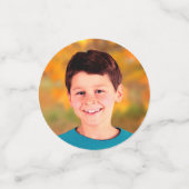 Lila Foto Bar Mitzvah Silver Fossil Wasserfarben Konfetti (Klein Vorderseite)