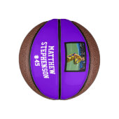 Lila Foto Basketball Ball (Vertikal)