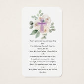 Lila Foto Beerdigungskarte (Rückseite)