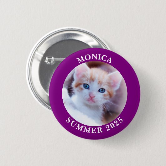 Lila Foto Button (Vorne & Hinten)