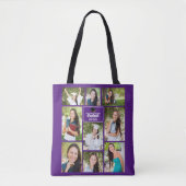 Lila Foto Collage Abschluss Geschenk für Hochschul Tasche (Vorderseite)