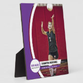 Lila Foto-Display in kurvenförmigen Rahmen (Seite)