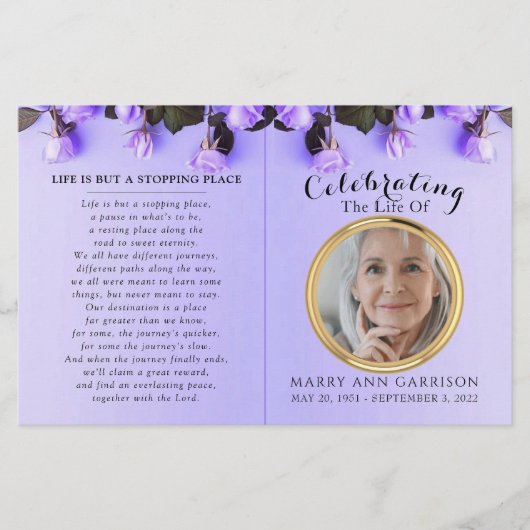 Lila Foto - Feierlichkeiten zum Lebensprogramm (Vorderseite)