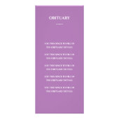 Lila Foto-Feierlichkeiten zum Life-Memorial-Progra Werbekarte (Hinten)