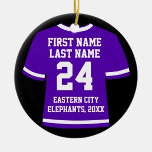 Lila Foto Football Soccer Hockey Sports Jersey Keramik Ornament
