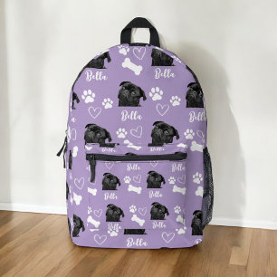 Lila Foto für  benutzerdefinierte Liebe Paw Print  Bedruckter Rucksack