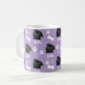 Lila Foto für benutzerdefinierte Liebe Paw Print Kaffeetasse (Vorderseite Links)