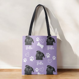 Lila Foto für  benutzerdefinierte Liebe Paw Print  Tasche