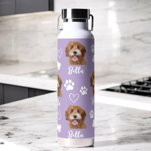 Lila Foto für  benutzerdefinierte Liebe Paw Print  Trinkflasche