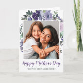 Lila Foto für das florale der Mutter Karte (Vorderseite)