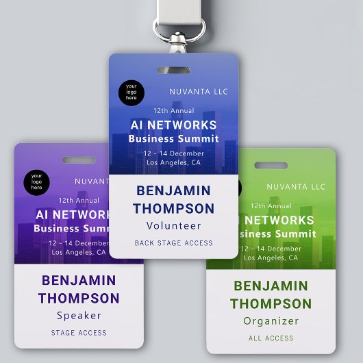 Lila Foto für Geschäftstreffen Ausweis