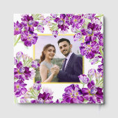 Lila Foto für kinderlose Blume Gästebuch (Rückseite)